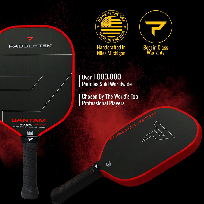Paddletek Bantam ESQ-C 14.3 mm Pickleball Paddle: Precision, Power, and Control on sale at Badminton Warehouse