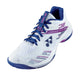 Yonex PC Cascade Accel (Wide) White/Purple Badminton Court Shoes 2024 on sale at Badminton Warehouse