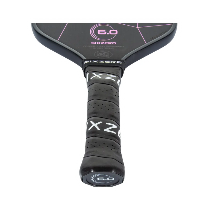 Six Zero Double Black Diamond Control Pickleball Paddle on sale at Badminton Warehouse