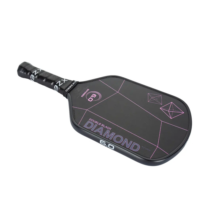 Six Zero Double Black Diamond Control Pickleball Paddle on sale at Badminton Warehouse