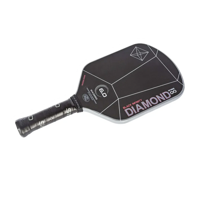 Six Zero Infinity Edgeless Black Diamond Power Pickleball Paddle on sale at Badminton Warehouse