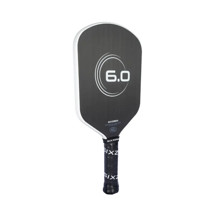 Six Zero Infinity Edgeless Double Black Diamond Control Pickleball Paddle on sale at Badminton Warehouse