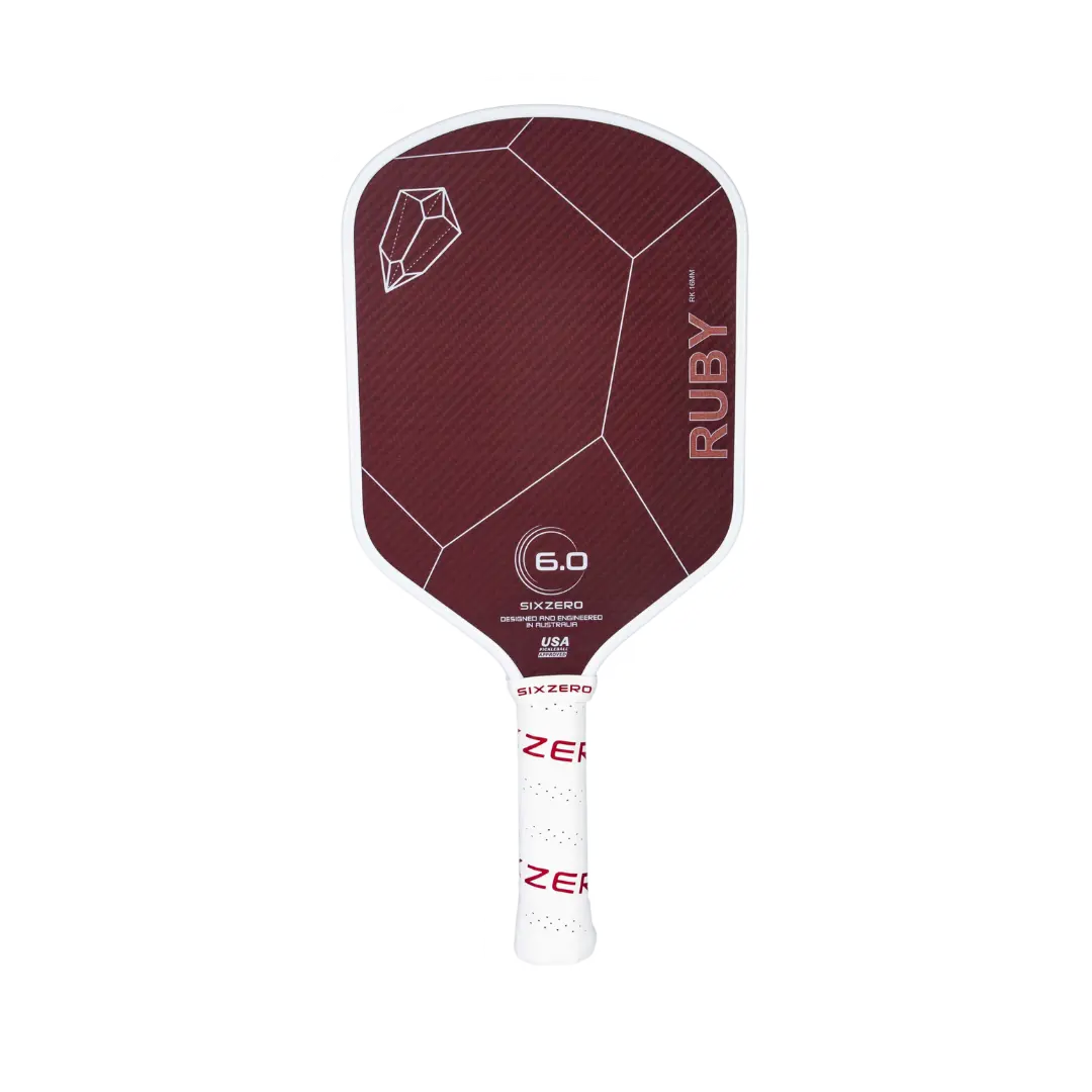Six Zero Ruby Pickleball Paddle on sale at Badminton Warehouse