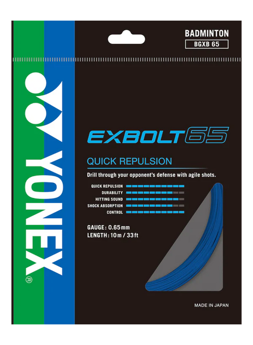 Yonex Exbolt 65 10m Badminton String on sale at Badminton Warehouse