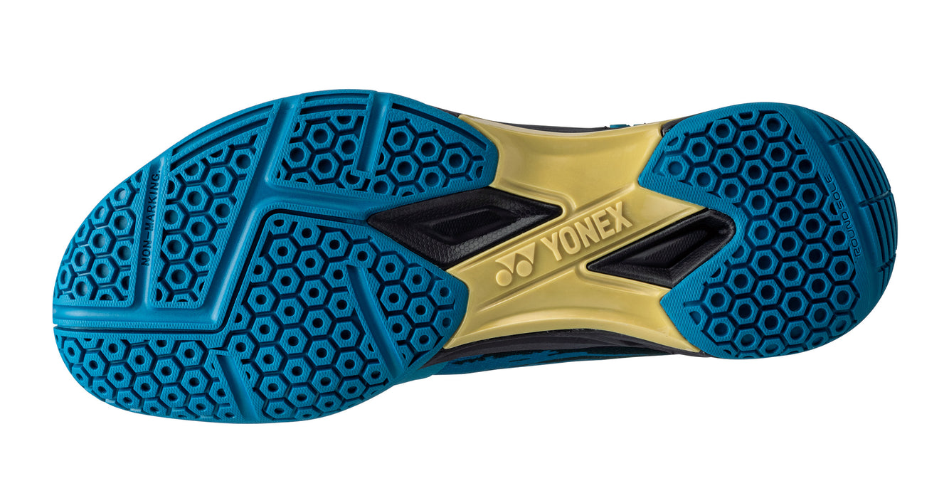 Yonex Power Cushion Cascade Drive Unisex Badminton Court Shoe (Teal Blue/Gold) on sale at Badminton Warehouse