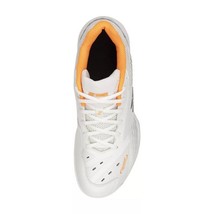 Yonex Power Cushion PC 65Z3 (Wide) Badminton Shoe (White/Orange) on sale at Badminton Warehouse