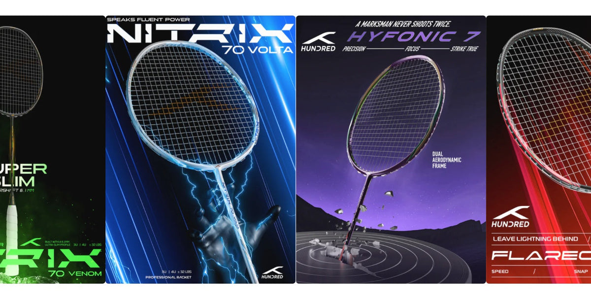 Hundred Badminton Rackets - 2025
