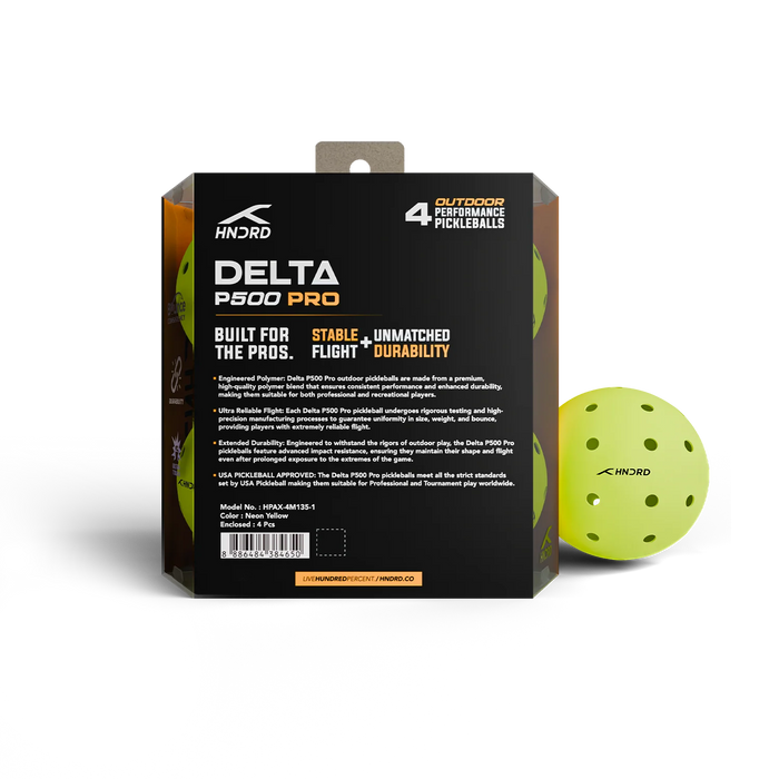 Hundred Delta P500 Pro Pickleballs  (Pack of 4)
