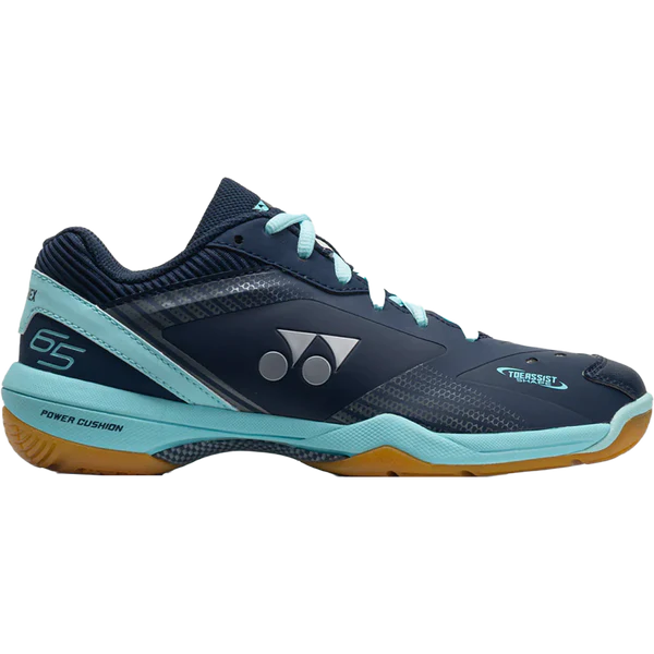 Yonex Power Cushion PC 65 Z3 Badminton Court Shoes (Navy/Saxe) on sale at Badminton Warehouse