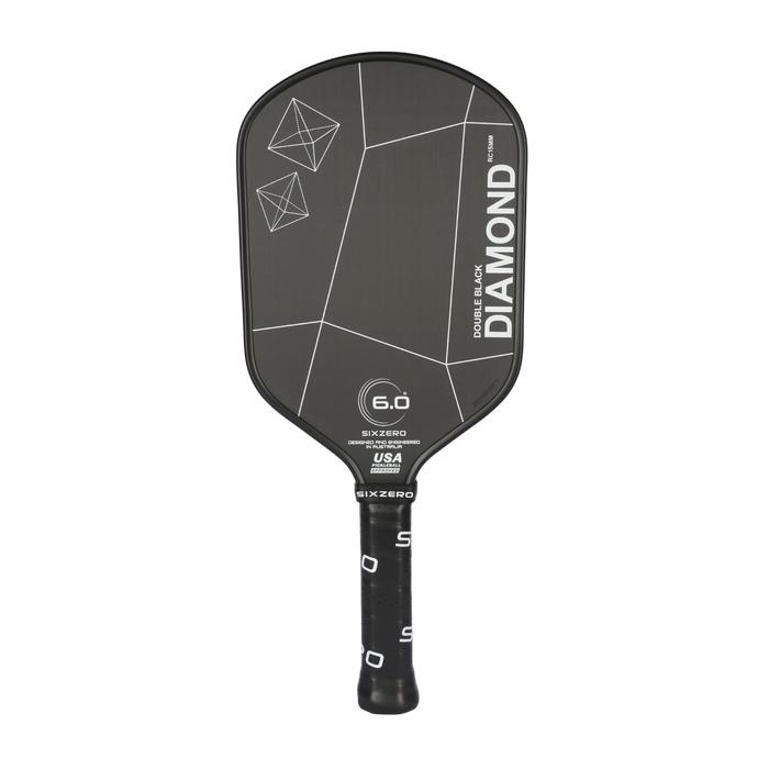 Six Zero Double Black Diamond Control Pickleball Paddle on sale at Badminton Warehouse
