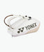 Yonex Pro Racquet Bag 6 Sand Beige racquet bag with backpack straps and large Yonex logo