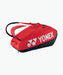 Yonex Pro Racquet Bag 6 Scarlet red tennis and badminton bag with shoulder straps and Yonex logo
