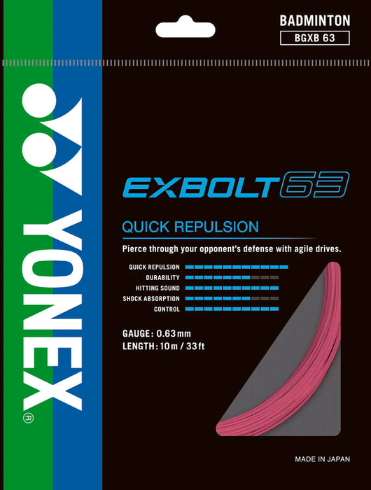 Yonex Exbolt 63 Badminton String on sale at Badminton Warehouse