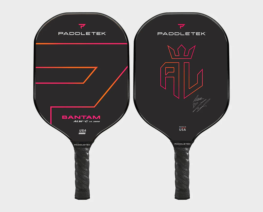 Anna Leigh Waters Signature Paddletek Bantam ALW-C Pickleball Paddle - USAPA Approved Carbon Fiber With 14.3mm Honeycomb Core USAPA Approved Pickleball