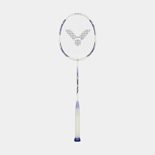 Victor DriveX 12 ZSW 2.0 AJ badminton racket full front view in Pearly White