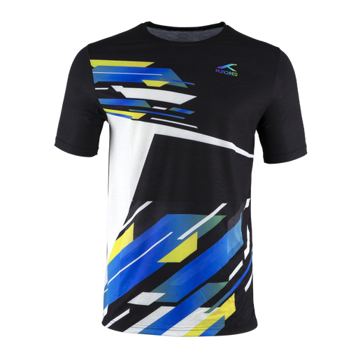 Hundred HBTS-4M162-1 Men’s Badminton Shirt – Black on sale at Badminton Warehouse