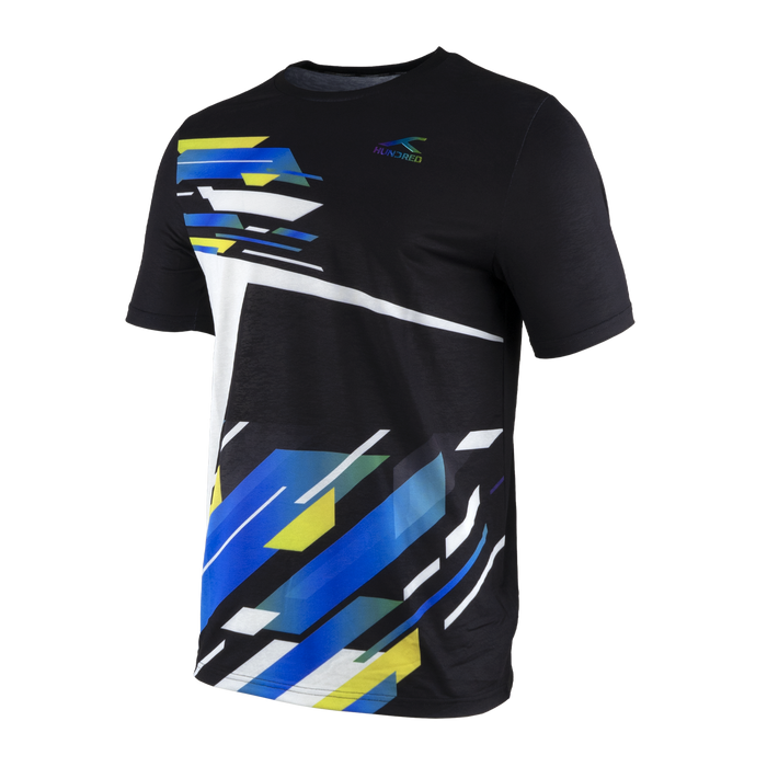 Hundred HBTS-4M162-1 Men’s Badminton Shirt – Black on sale at Badminton Warehouse