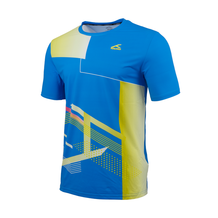 Hundred HBTS-4M128-3 Men’s Badminton Shirt – Blue on sale at Badminton Warehouse