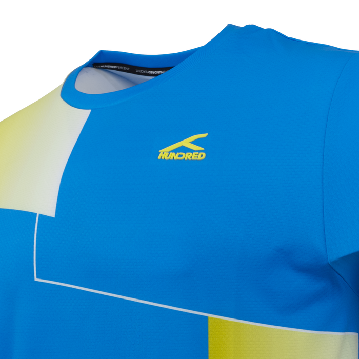 Hundred HBTS-4M128-3 Men’s Badminton Shirt – Blue on sale at Badminton Warehouse