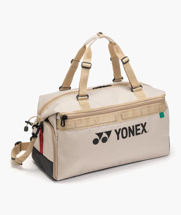 Yonex GEARLOGIC Boston Bag – Beige (BA72611EX) on sale at Badminton Warehouse