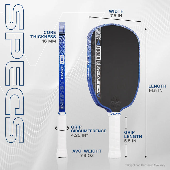 Joola Agassi Pro V 16mm Pickleball Paddle on sale at Badminton Warehouse
