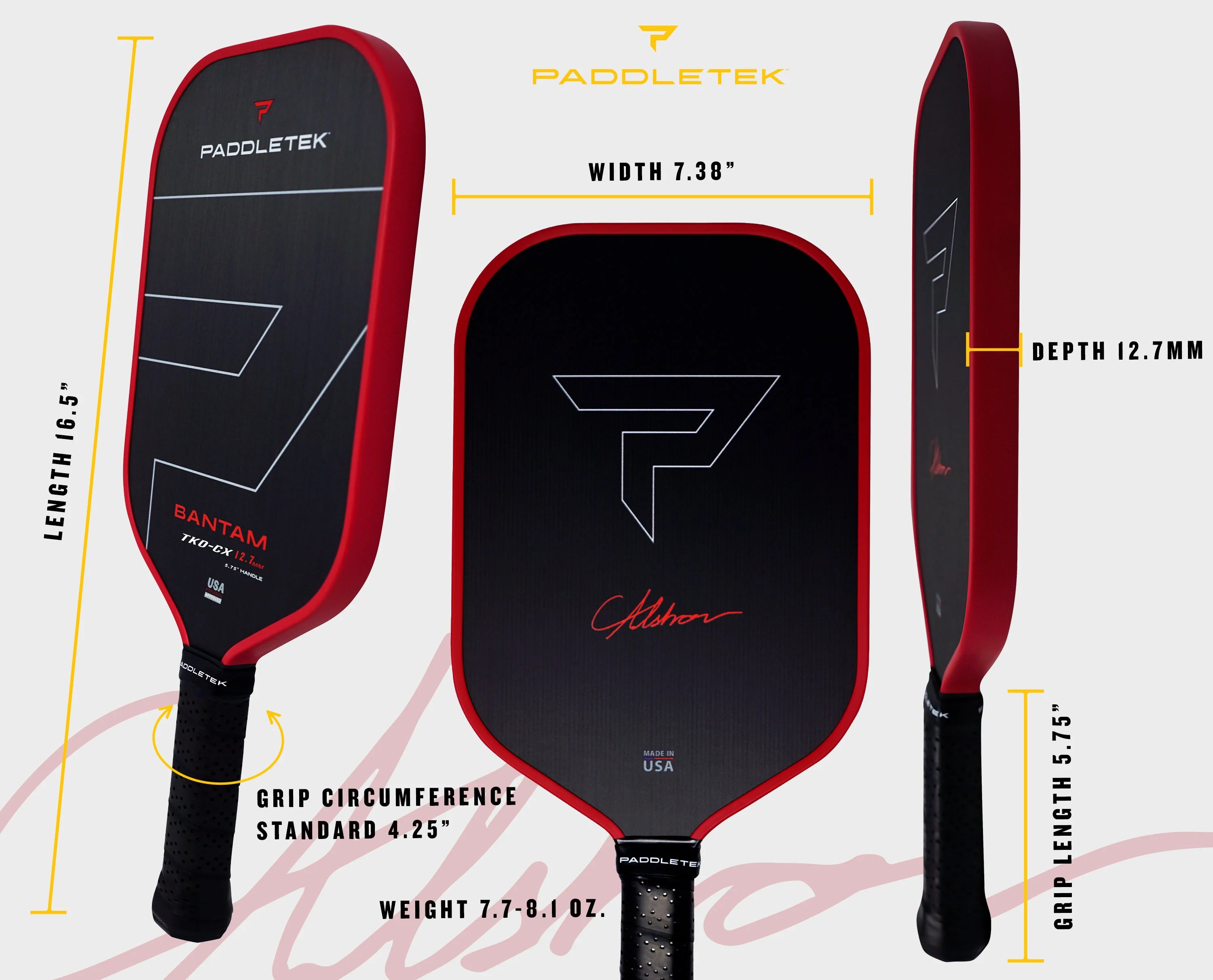 Paddletek Bantam TKO-CX 12.7 Pickleball Paddle — Badminton Warehouse