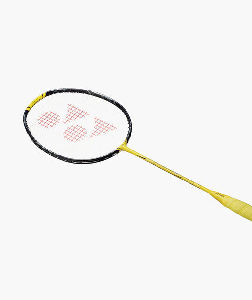 Yonex Nanoflare 1000Z Badminton Racket - Lightning Yellow 2023 (angled view) on sale at Badminton Warehouse