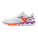 Mizuno Wave Enforce Tour 2 AC Women's pickleball and tennis shoe in White Pinkesque, lateral side view