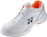 Yonex Power Cushion 65 X3 Badminton Court Shoe (White/Orange) on sale at Badminton Warehouse