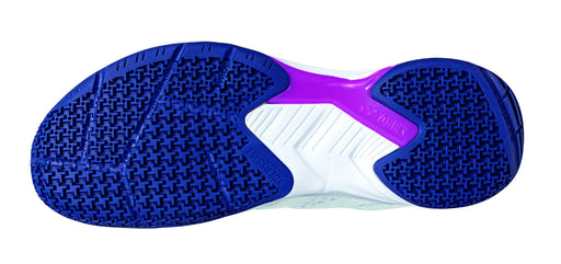 Yonex PC Cascade Accel (Wide) White/Purple Badminton Court Shoes 2024 on sale at Badminton Warehouse