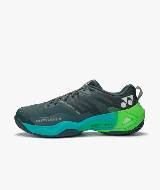 Yonex Subaxia GT Wide Fit Badminton Court Shoes Dark Green on sale at Badminton Warehouse