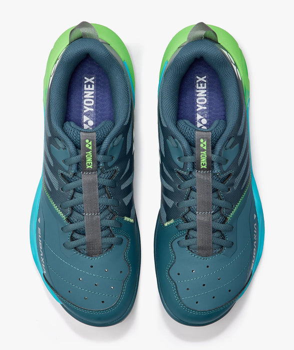 Yonex Subaxia GT Wide Fit Badminton Court Shoes Dark Green on sale at Badminton Warehouse