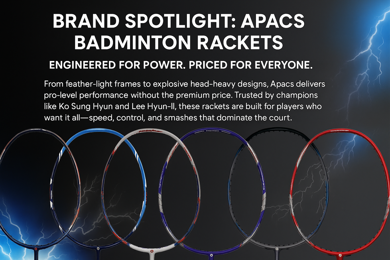 Apacs Badminton Rackets on sale at Badminton Warehouse!
