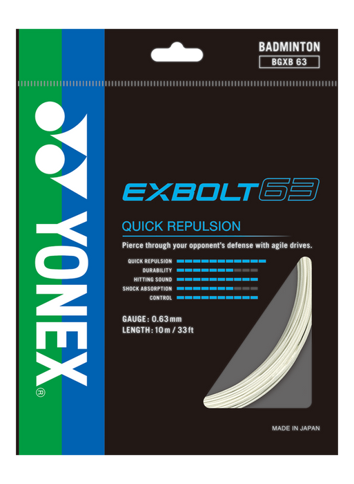 Yonex Exbolt 63 Badminton String on sale at Badminton Warehouse