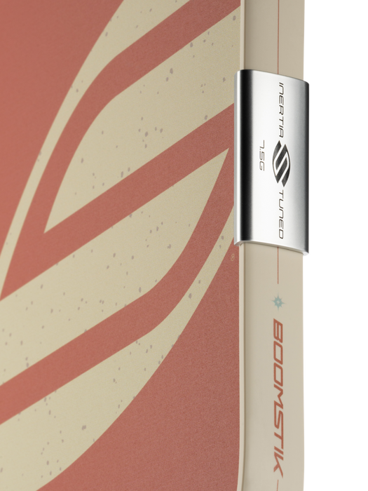 Close-up of Canyon Clay Boomstik Widebody face, edge and MOI tuning clip