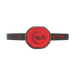 Six Zero Coral Pro Hybrid 16mm pickleball paddle in Infrared, butt cap detail