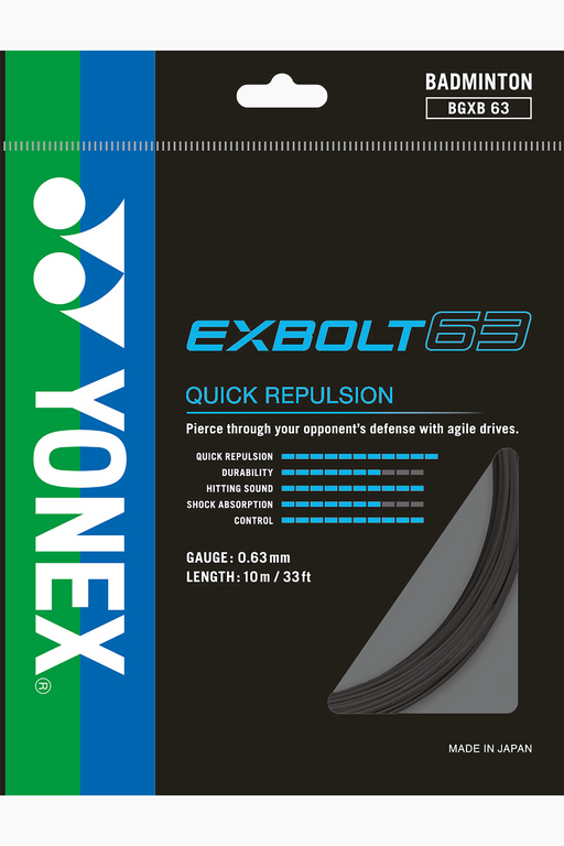 Yonex Exbolt 63 badminton string (Black) on sale at Badminton Warehouse!