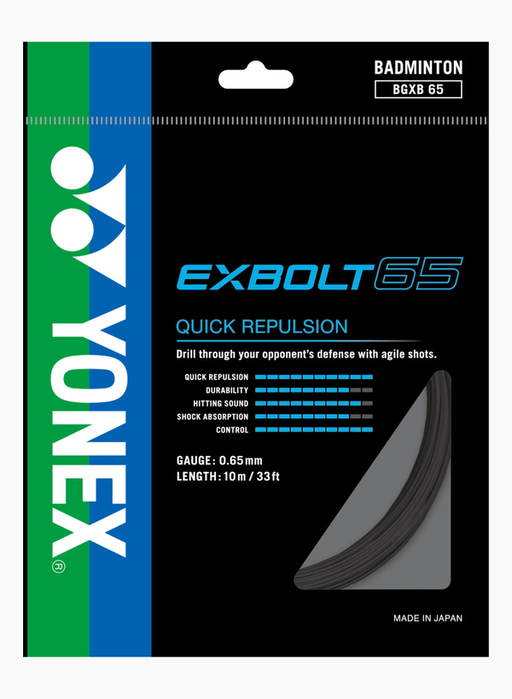 Yonex Exbolt 65 Badminton String (Black) on sale at Badminton Warehouse!
