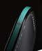 Close-up of the Gearbox Pressure X 8M teal edge with red Gearbox emblem and black perimeter trim