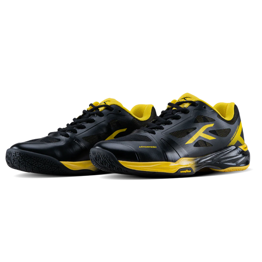 Hundred Phenom Unisex Court Shoes (Black/Yellow) on sale at Badminton Warehouse