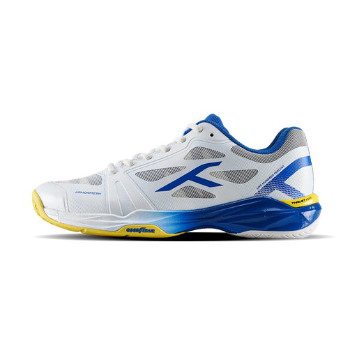 Hundred Phenom Unisex Badminton Shoes (White/Blue) on sale at Badminton Warehouse
