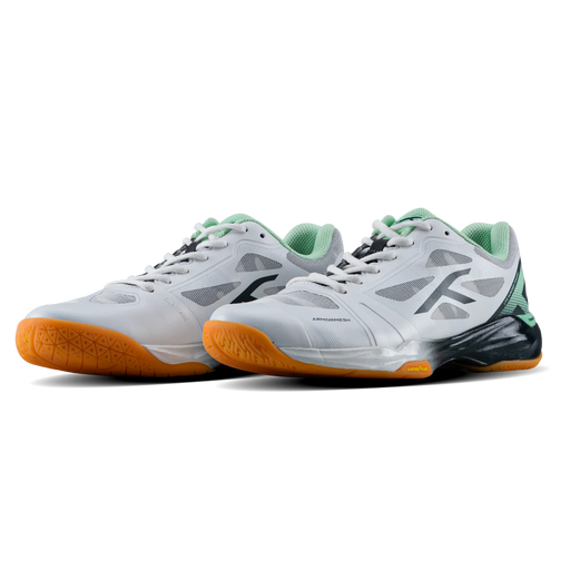Hundred Phenom Unisex Badminton Shoes (White/Green) on sale at Badminton Warehouse