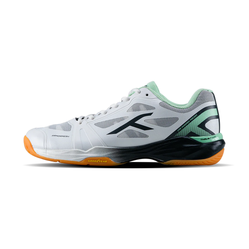 Hundred Phenom Unisex Badminton Shoes (White/Green) on sale at Badminton Warehouse