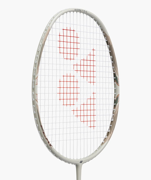 Yonex ARCSABER 7 PLAY Light Beige badminton racket head front close-up