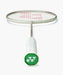 Yonex ARCSABER 7 PLAY Light Beige badminton racket frame, grip and green end cap detail