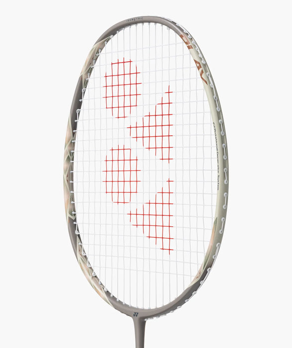 Yonex ASTROX 77 PLAY Light Beige badminton racket head angled view