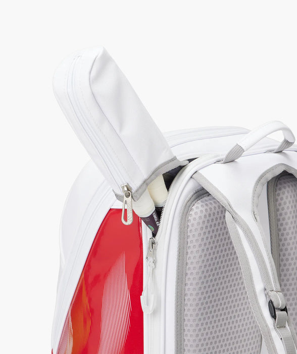 Yonex Expert Backpack BA02612 rear racquet handle compartment with protective zipper cover