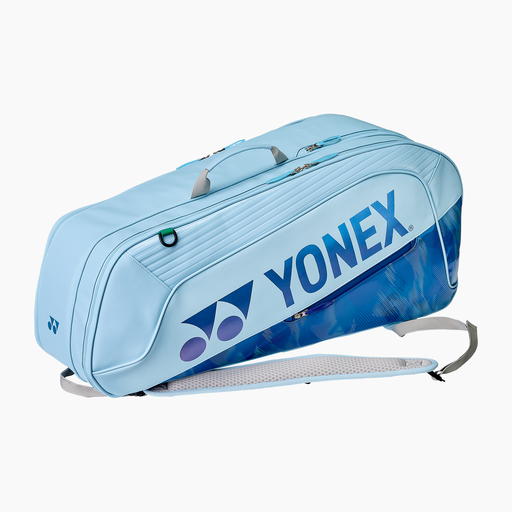 Yonex Expert Racquet Bag 6 PCS BA02626 in Sky Blue with padded backpack straps
