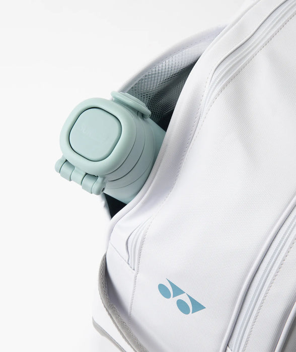 Yonex Expert Tournament Bag BA02631W side pocket holding water bottle