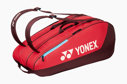 Yonex Team Racquet Bag 9 PCS BA42529 in Ruby Red — front view